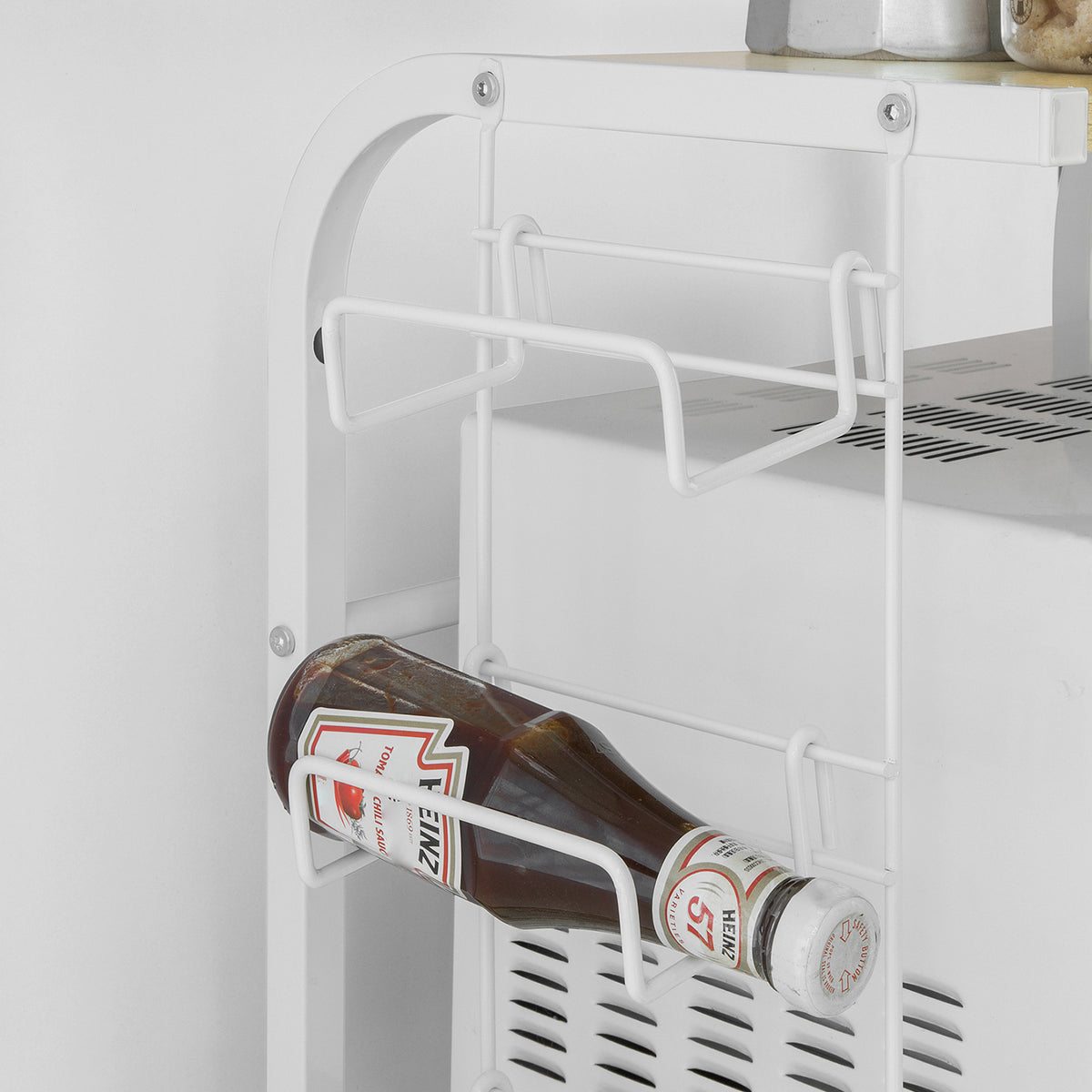 SoBuy FRG092-W Etajeră pentru cuptorul cu microunde Mini-raft cuptor cu microunde