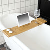 SoBuy FRG104-N Pont de Baignoire en Bambou, Porte savon et gel douche