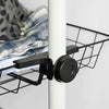 SoBuy FRG107 Suport telescopic pentru haine, raft de haine cu 2 coșuri