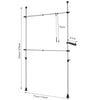 SoBuy FRG109 Sistem Telescopic pentru Dulap Herkule, 2 bare pentru umerașe