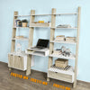 SoBuy FRG110-WN Bibliotecă Raft de Depozitare cu 4 Polițe și 1 Dulap, Modern