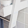 SoBuy FRG117-W Etagère murale Porte-serviettes salle de bain toilettes avec 2 tablettes