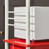 SoBuy FRG12-R Mobilier de depozitare rulant, Cărucior de bucătărie, pentru cuptor cu microunde, Masă de servit