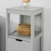 SoBuy FRG127-HG Meuble Demi-Colonne Meuble Bas de Salle de Bain Armoire Toilette-Gris Clair