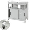SoBuy FRG128-HG Dulap sub chiuvetă Mobilier de baie lavoar-Gri deschis