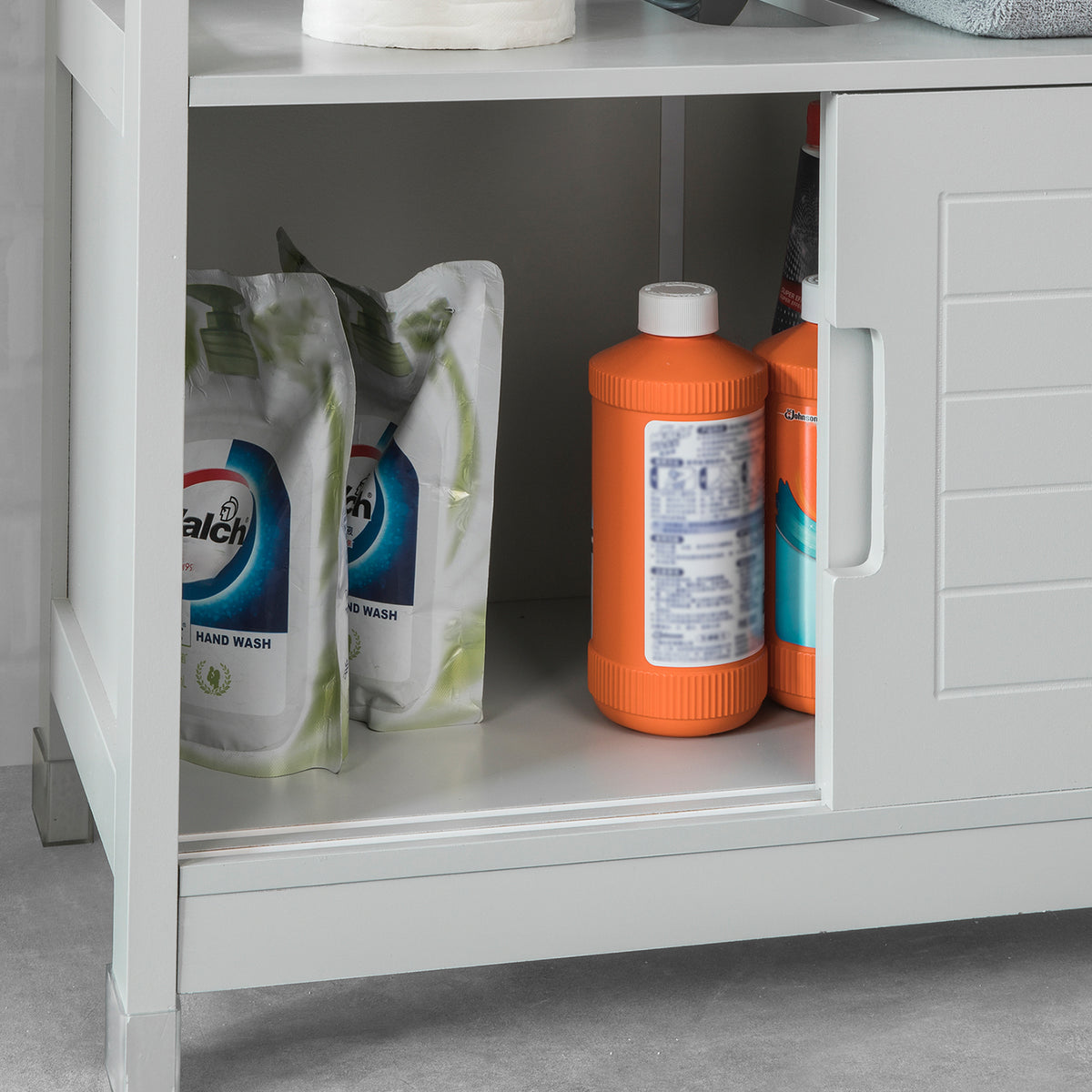 SoBuy FRG128-HG Meuble sous-Lavabo Meuble de Salle de Bain Vasque-Gris Clair