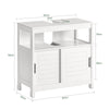 SoBuy Sottolavabo Cabinet pentru baie Sublavabo pentru baie Dulap de baie Albă Sublavabo FRG128-W