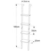 SoBuy FRG15-SCHÉtagère murale style échelle, Étagère échelle 4 niveaux