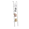 SoBuy FRG15-W Bibliotecă etajeră de perete tip scară, Etajeră scară cu 4 niveluri - Alb 33 x 180 cm