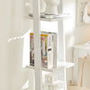 SoBuy FRG15-W Bibliotecă etajeră de perete tip scară, Etajeră scară cu 4 niveluri - Alb 33 x 180 cm
