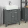 SoBuy Dulap sublavabo pentru baie cu 2 uși, fără chiuvetă, L60*P30*A62CM GRAY FRG202-DG
