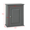 SoBuy FRG203-DG Meuble Haut de Salle de Bain, 1 Porte Placard Commode Mural