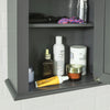 SoBuy FRG203-DG Meuble Haut de Salle de Bain, 1 Porte Placard Commode Mural