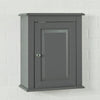 SoBuy FRG203-DG Meuble Haut de Salle de Bain, 1 Porte Placard Commode Mural