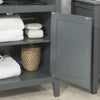 SoBuy FRG204-DG Dulap de baie cu etajere, Mobilier toaletă, Comodă