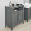 SoBuy FRG204-DG Dulap de baie cu etajere, Mobilier toaletă, Comodă