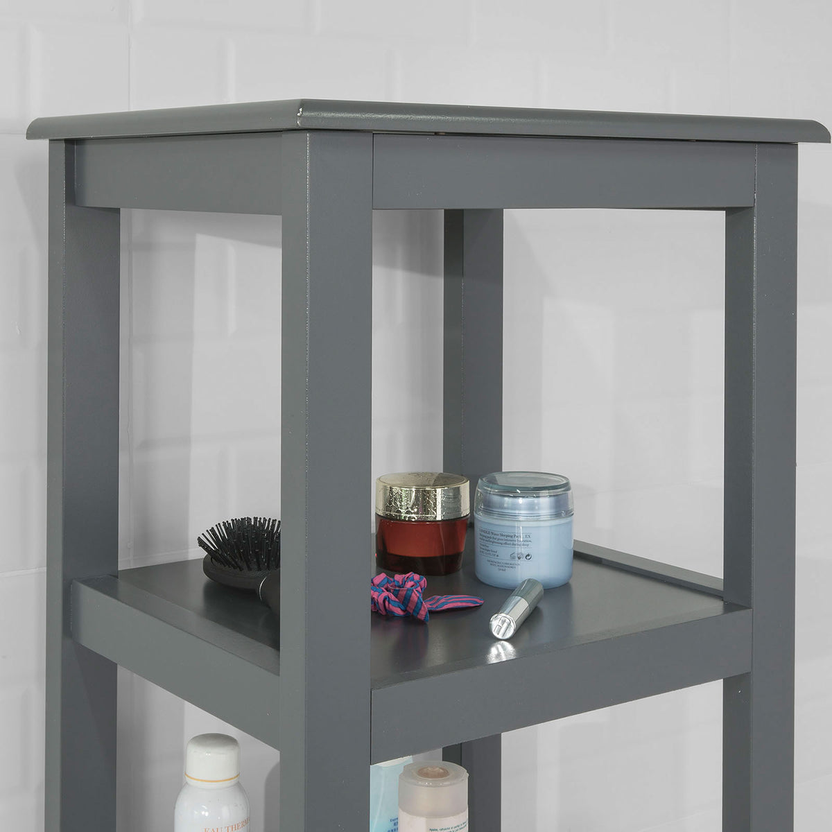 SoBuy FRG205-DG Meuble Colonne de Salle de Bain Armoire Toilette Haute