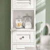 SoBuy FRG236-W Dulap Coloană Baie, Șifonier Înalt de Depozitare cu 2 Uși, 1 Sertar și Nișă Deschisă, Mobilier de Depozitare pentru Baie, WC, SDB, Toaletă sau Bucătărie 32x170x30cm