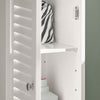 SoBuy FRG236-W Dulap Coloană Baie, Șifonier Înalt de Depozitare cu 2 Uși, 1 Sertar și Nișă Deschisă, Mobilier de Depozitare pentru Baie, WC, SDB, Toaletă sau Bucătărie 32x170x30cm