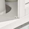 SoBuy FRG237-II-W Meuble sous-Lavabo, Meuble sous Vasque avec Étagères Ajustables, Meuble de Salle de Bain en MDF, pour Colonne lavabo, Rangement avec Portes Anti-humidité, Blanc, L60xP35xH58 cm