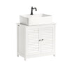 SoBuy FRG237-W Dulap sub chiuvetă Dulap de baie, 2 uși și 2 etaje