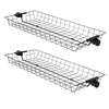 SoBuy FRG34-P02 Set 2 Coșuri de Depozitare din Metal pentru Sistem Telescopic de Dulap – Coșuri pentru Suport Haine și Cuier