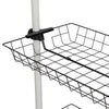 SoBuy FRG34-P02 Set 2 Coșuri de Depozitare din Metal pentru Sistem Telescopic de Dulap – Coșuri pentru Suport Haine și Cuier