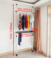 SoBuy FRG35Télescopique Portant de vêtement Etagère de Rangement, penderie