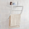 SoBuy FRG47-W Suport prosop de perete cu 1 raft și 3 bare