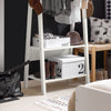 SoBuy FRG59-W Suport pentru haine din lemn, dressing, cu două rafturi