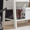 SoBuy FRG59-W Suport pentru haine din lemn, dressing, cu două rafturi