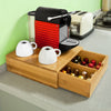 SoBuy FRG70-N Boîte de rangement à tiroirs pour capsules de thé et café en bambou Nespresso