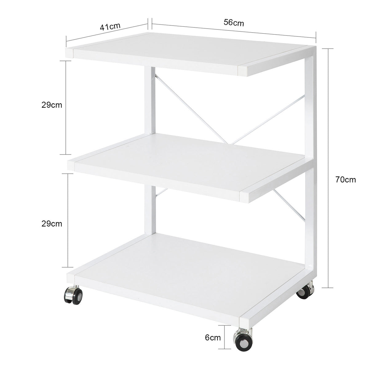 SoBuy FRG81-W Chariot Étagère Roulante Bout de Canapé Étagère Cuisine