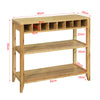 SoBuy FSB14-N able Console Table d’Appoint en Bambou avec Porte-Bouteilles et 2 Étagères