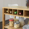 SoBuy FSB14-N able Console Table d’Appoint en Bambou avec Porte-Bouteilles et 2 Étagères