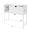 SoBuy Consola de admitere a cabinetului cu 1 garderobă de economisire mare L92*P30*A80 cm, White FSB21-W