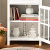 SoBuy FSB31-W Armoire de Rangement Buffet Commode Placard Meuble de Rangement Multi-rangements avec 1 Tiroir et 1 Porte Vitrée