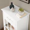 SoBuy FSB31-W Armoire de Rangement Buffet Commode Placard Meuble de Rangement Multi-rangements avec 1 Tiroir et 1 Porte Vitrée