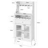 SoBuy FSB24-W Buffet Commode Armoire de Rangement avec Porte-Bouteilles