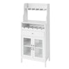 SoBuy FSB24-W Buffet Commode Armoire de Rangement avec Porte-Bouteilles