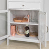 SoBuy FSB24-W Buffet Commode Armoire de Rangement avec Porte-Bouteilles