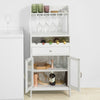 SoBuy FSB24-W Buffet Commode Armoire de Rangement avec Porte-Bouteilles