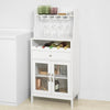 SoBuy FSB24-W Buffet Commode Armoire de Rangement avec Porte-Bouteilles