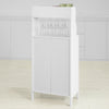SoBuy FSB24-W Buffet Commode Armoire de Rangement avec Porte-Bouteilles