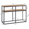 SoBuy FSB42-Q Masă Consola Masa de Hol Masuta Canapea Masa Laterala Dulap cu 2 Rafturi de Depozitare – L107 x A36 x H77 cm, Cadru din Oțel, Stil Industrial