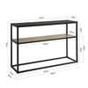 SoBuy FSB43-SCH Table Console avec Surface en Verre Table d'Entrée en Métal Table Décorative Buffet