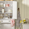 SoBuy FSB44-W Armoire de Cuisine, Buffet Placard avec 4 Portes, 1 tiroir et étagères réglables