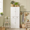 SoBuy FSB44-W Armoire de Cuisine, Buffet Placard avec 4 Portes, 1 tiroir et étagères réglables