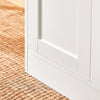 SoBuy FSB47-W Bufet, Mobilier de Depozitare, Comodă pentru Cuptor cu Microunde, Dulap pentru Cuptor cu Microunde, Dulap cu 2 Uși, 1 Compartiment Deschis cu Orificiu pentru Cabluri, 60x40x120cm, Alb