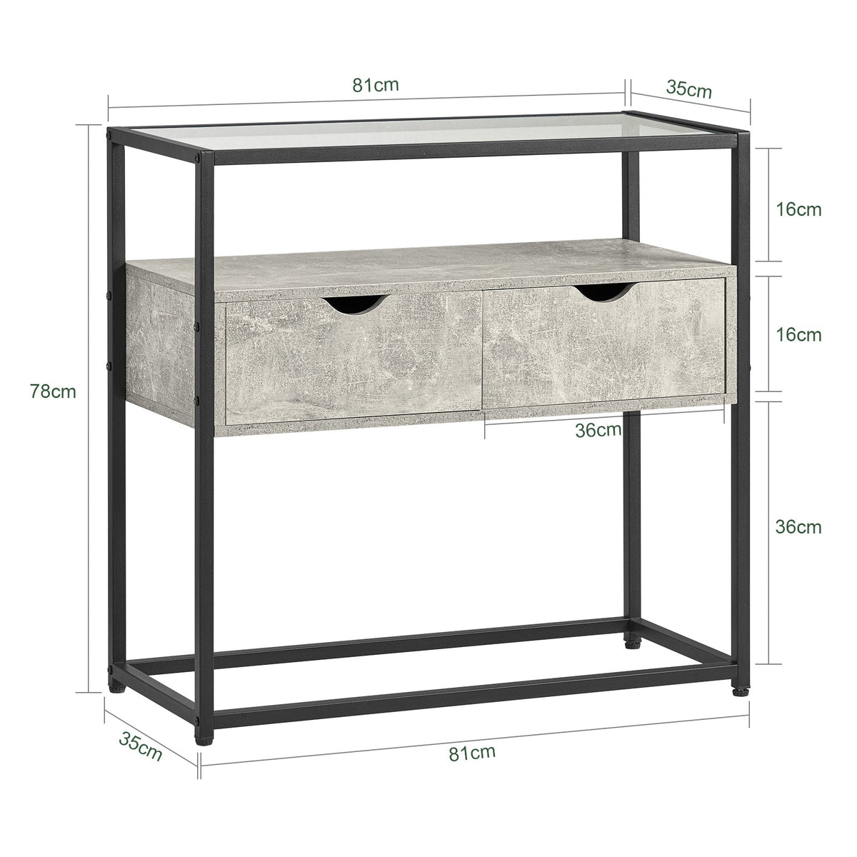SoBuy FSB54-HG Table Console, Table d’Entrée, Meuble d’Entrée, Bout de Canapé, Table Décorative